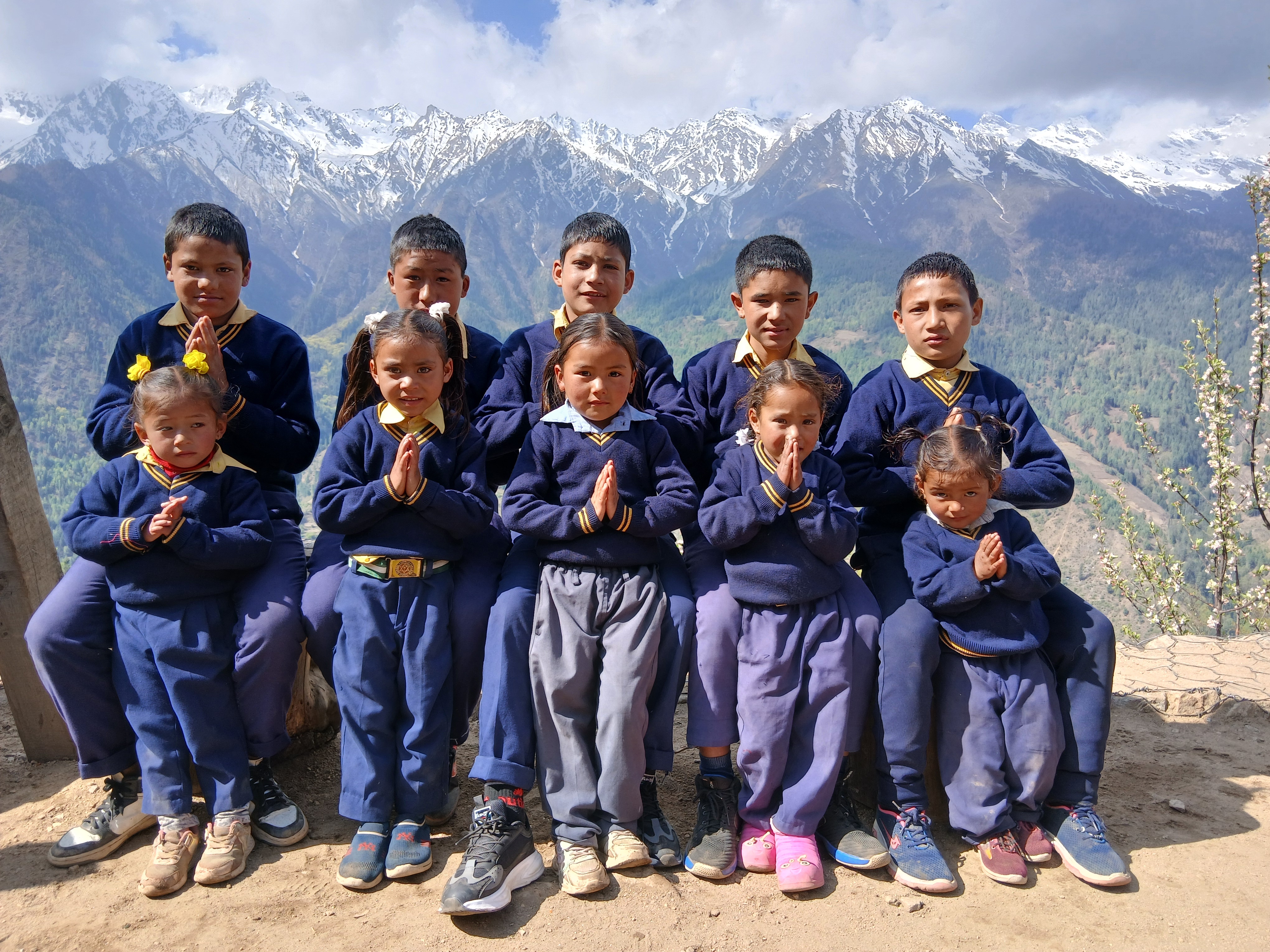 Nepal Schulgebäude im Bau